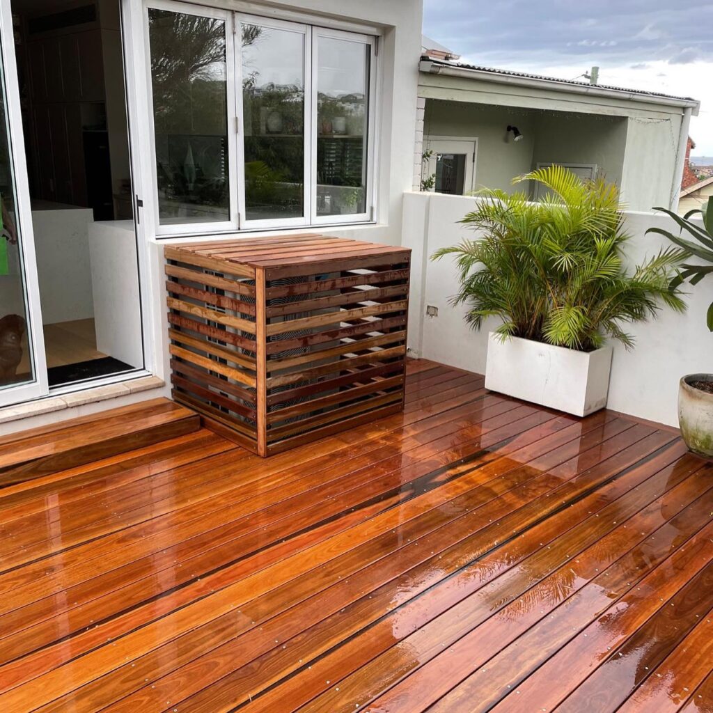 Spotted gum air conditioning housing, Bronte