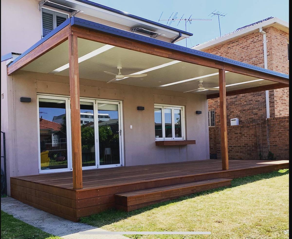 Merbau deck with pergola Sydney — The Decksmith