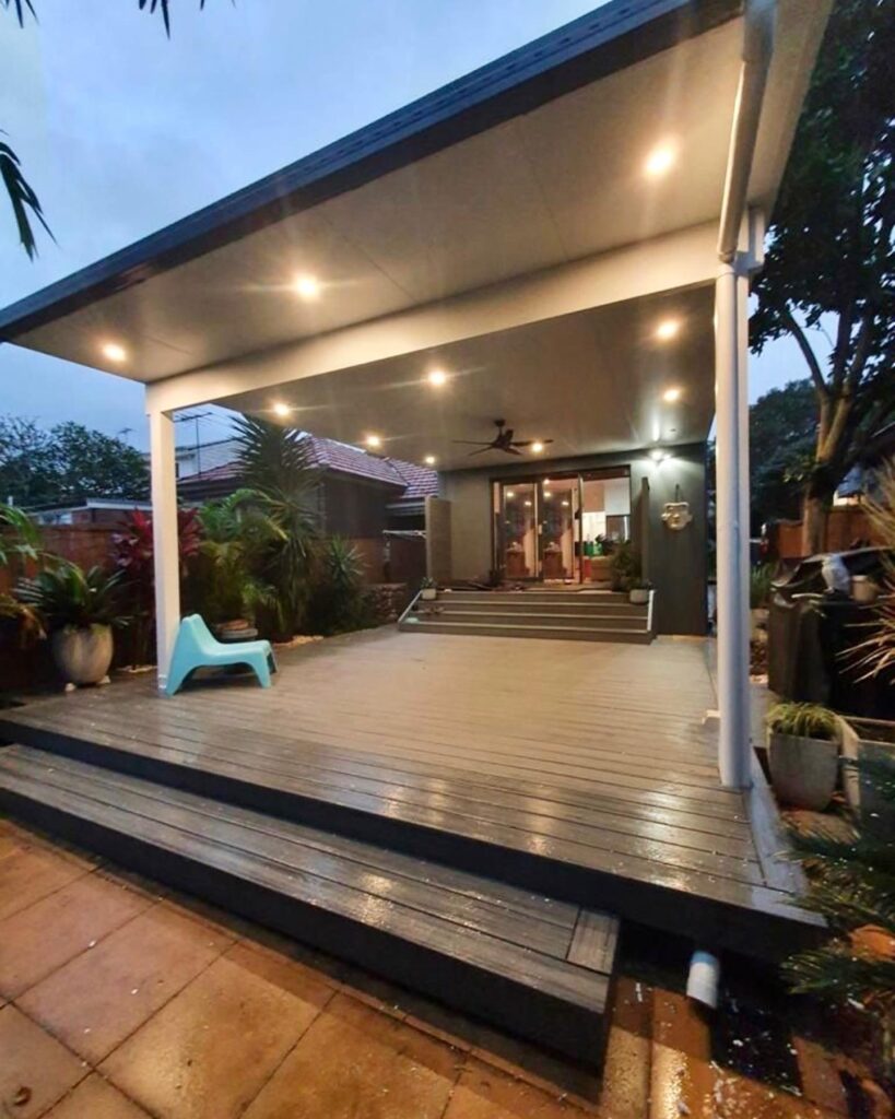 Patio Composite deck and Versiclad Insulated Roofing Pergola Eastlakes Sydney