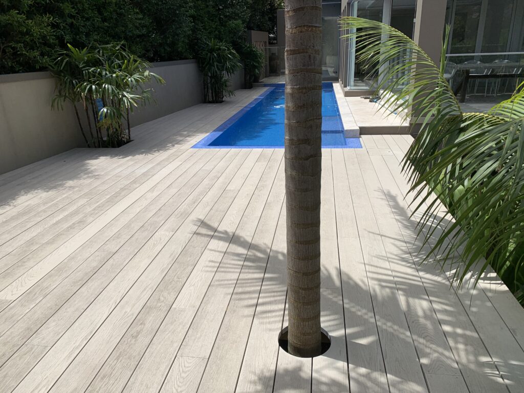 Pool deck Double Bay access panels for infinity deck and stairs Sydney