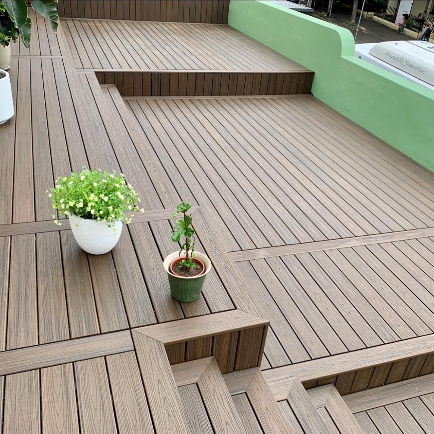 Trex composite decking boards installed on a Sydney deck
