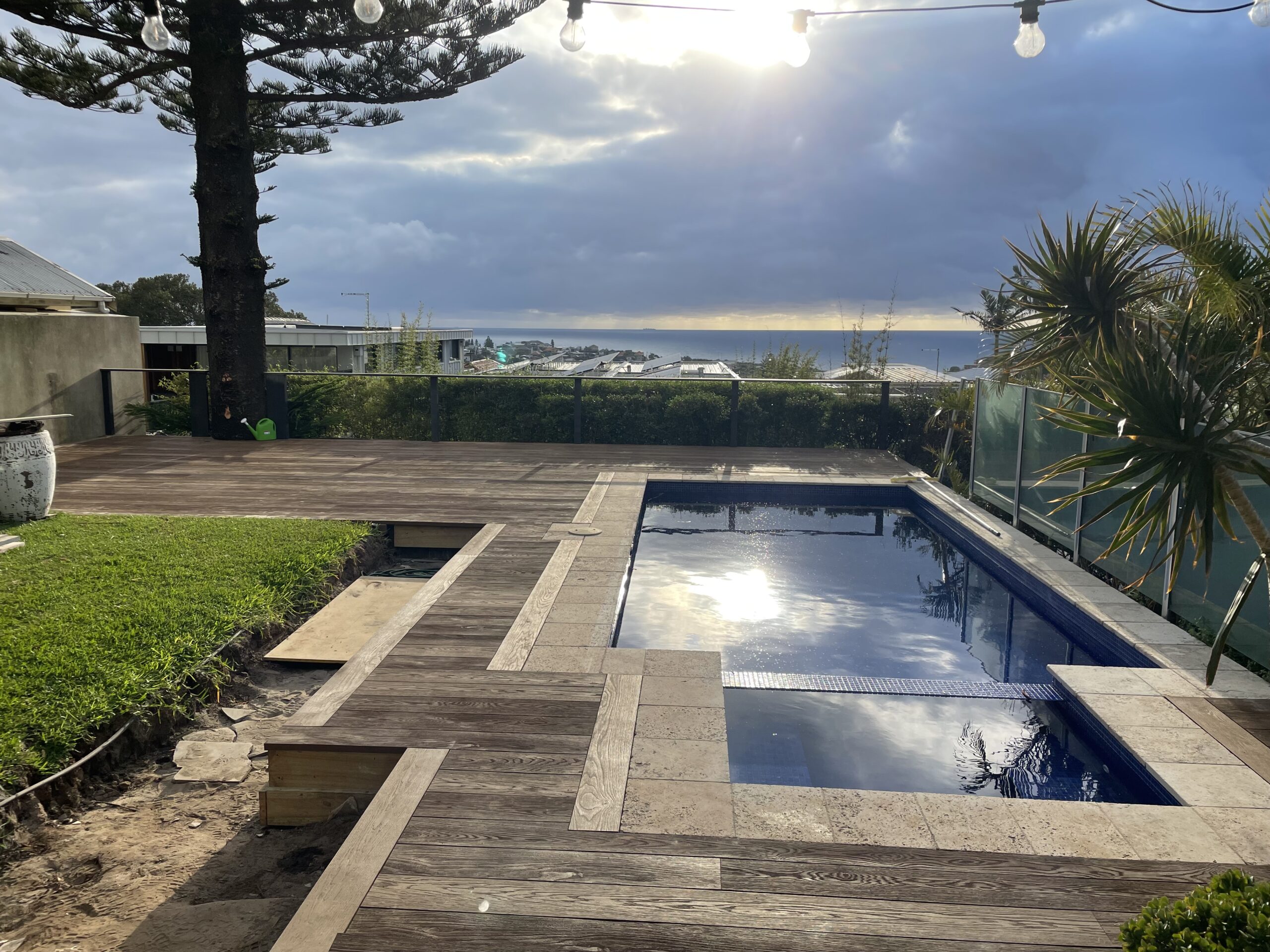 Friday site clean looking good, Clovelly pool deck — The Decksmith