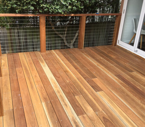 Custom Spotted Gum deck build