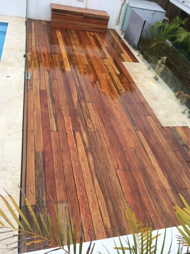 Custom Spotted Gum deck build
