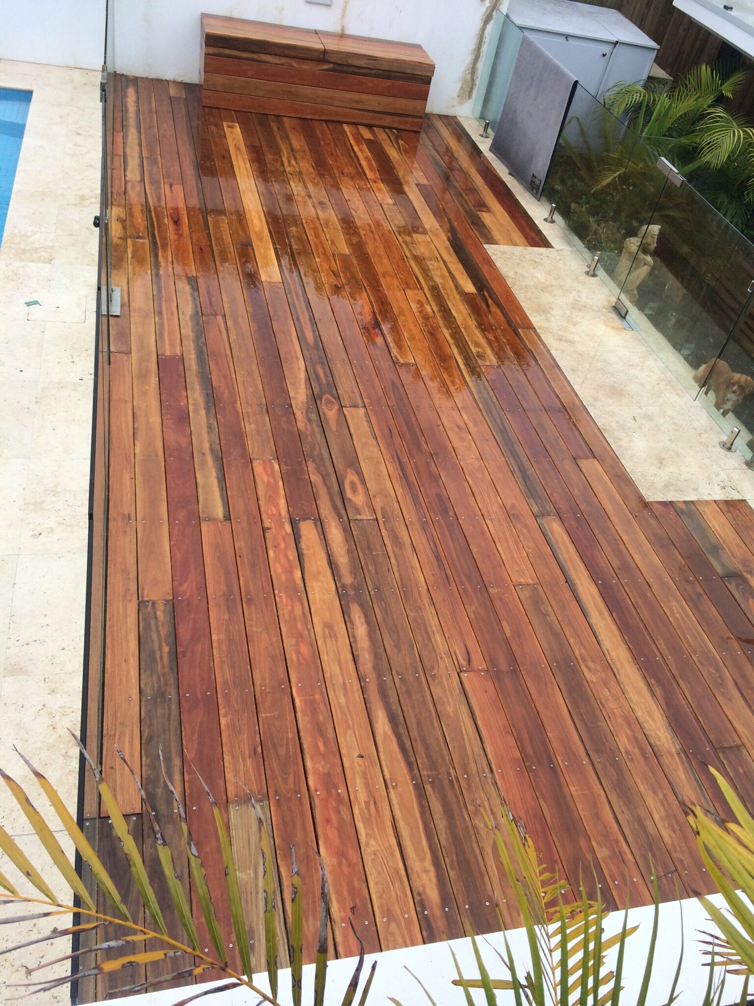 Custom Spotted Gum deck build