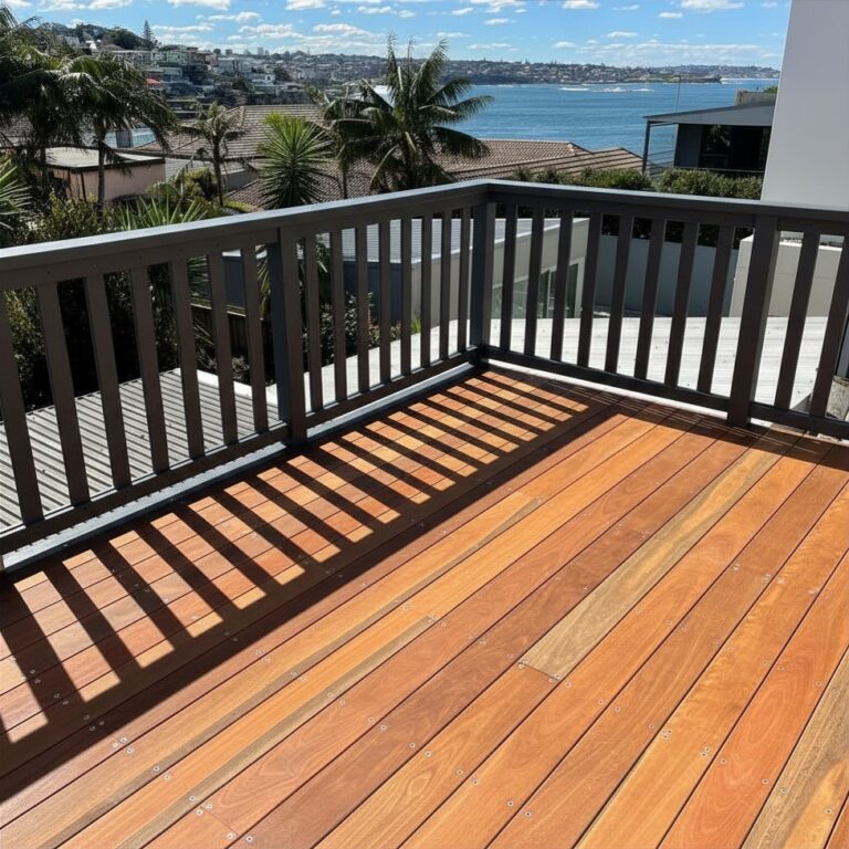 Custom Spotted Gum deck build