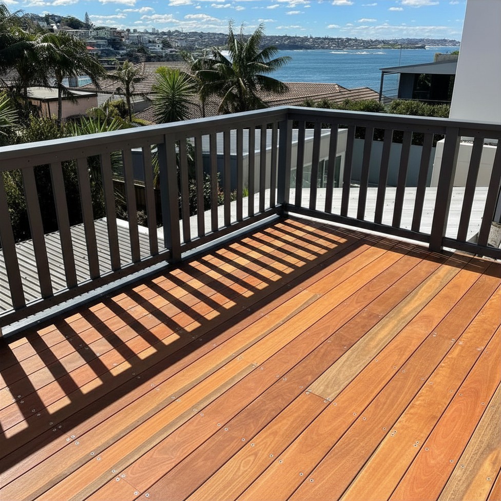 Custom Spotted Gum deck build