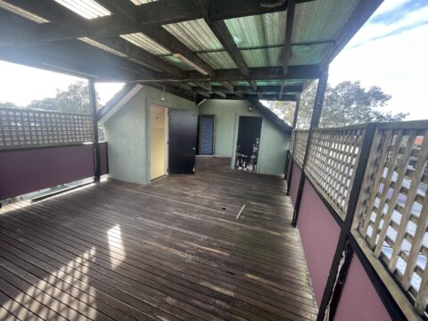Existing rooftop deck and pergola before rebuild, Mascot