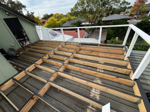 Completed sub-structure ready for Trex decking install, Mascot
