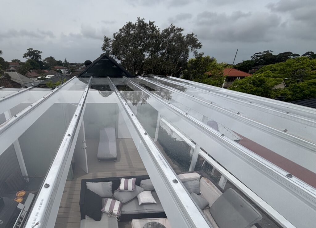 EzGlaze polycarbonate roof detail, Mascot
