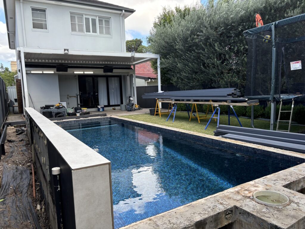 Framing on site — Kingsford pool deck