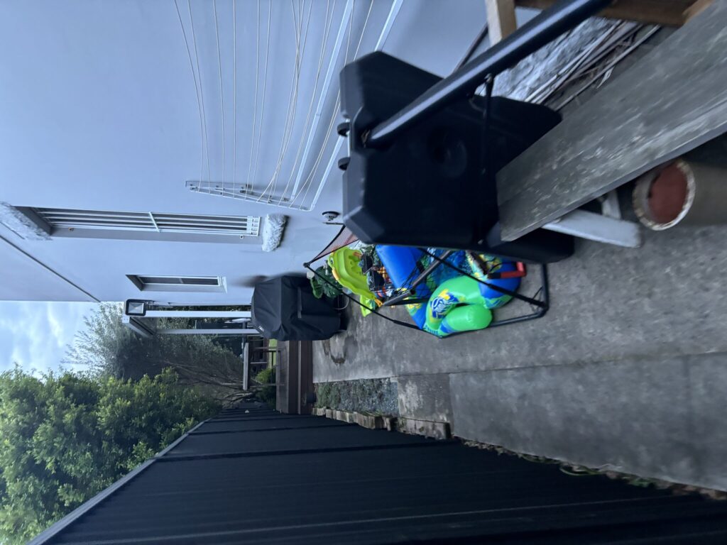 Side passage entry before deck extension in Kingsford