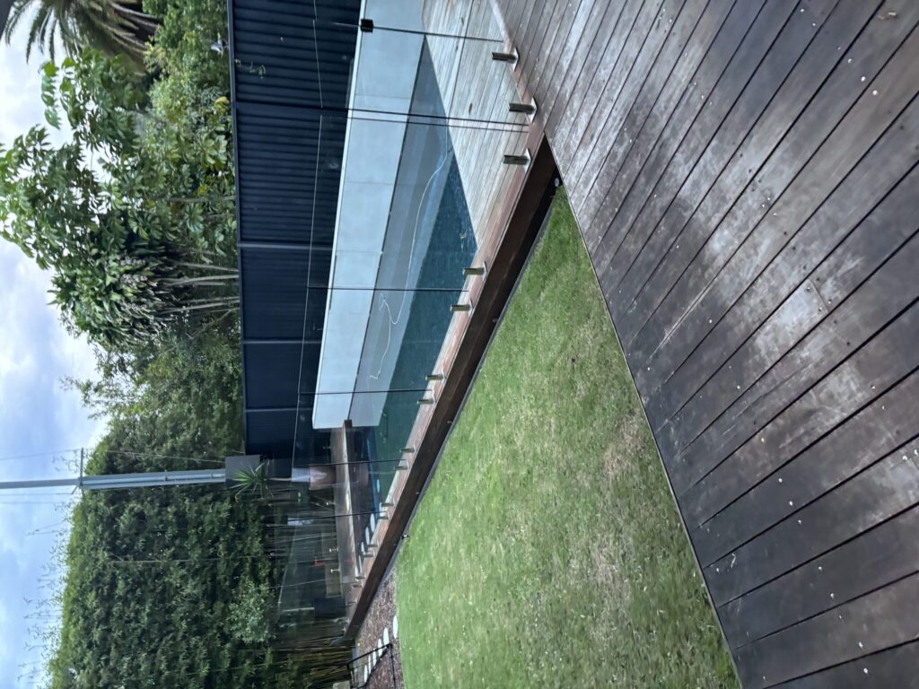Old pool deck before rebuild in Kingsford