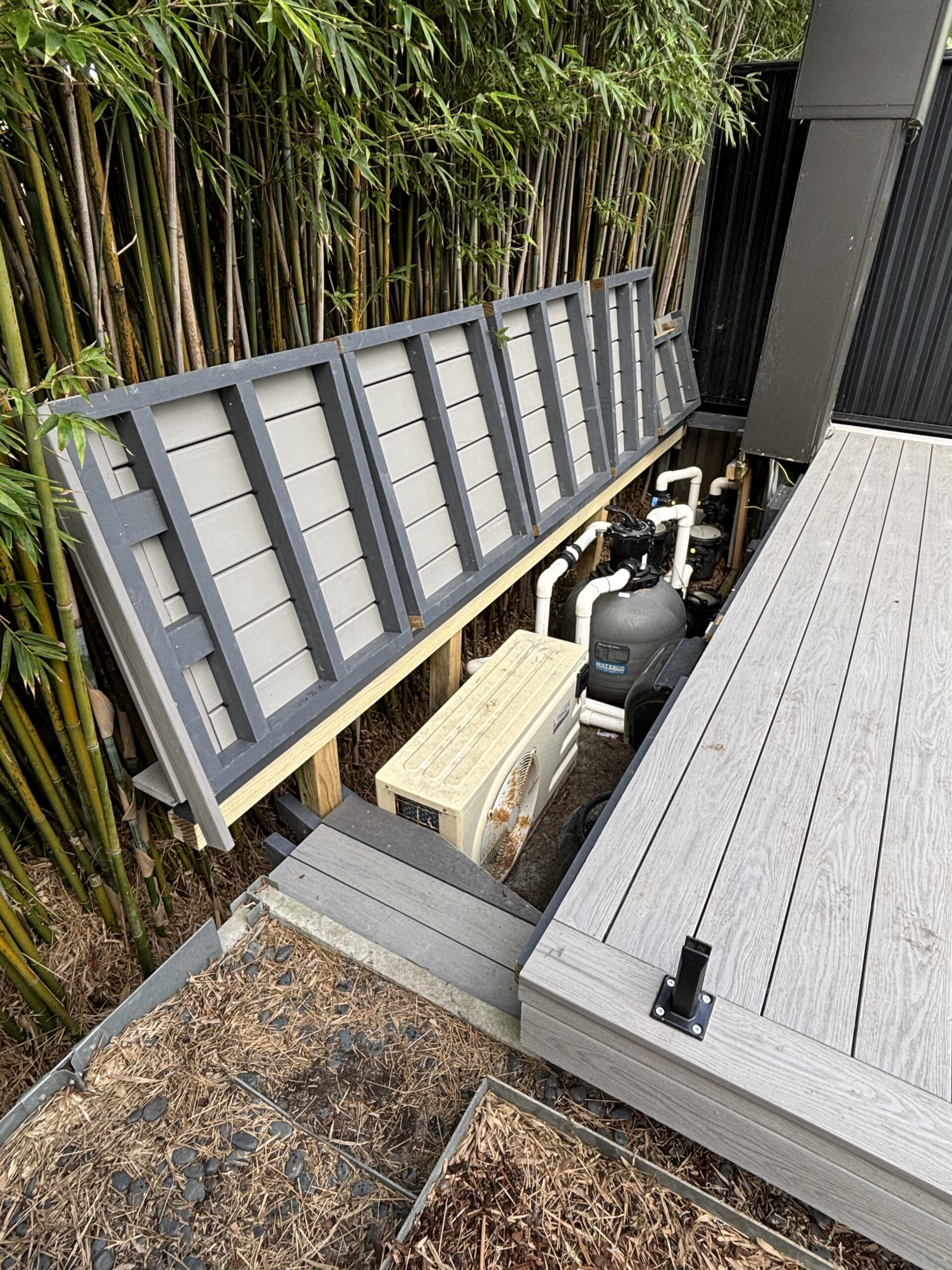 Fifth stealth hatch open — full pool equipment access — Kingsford