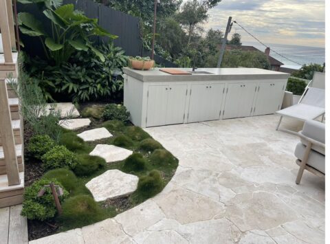 Rosewood servery finished, Bronte pool deck — The Decksmith