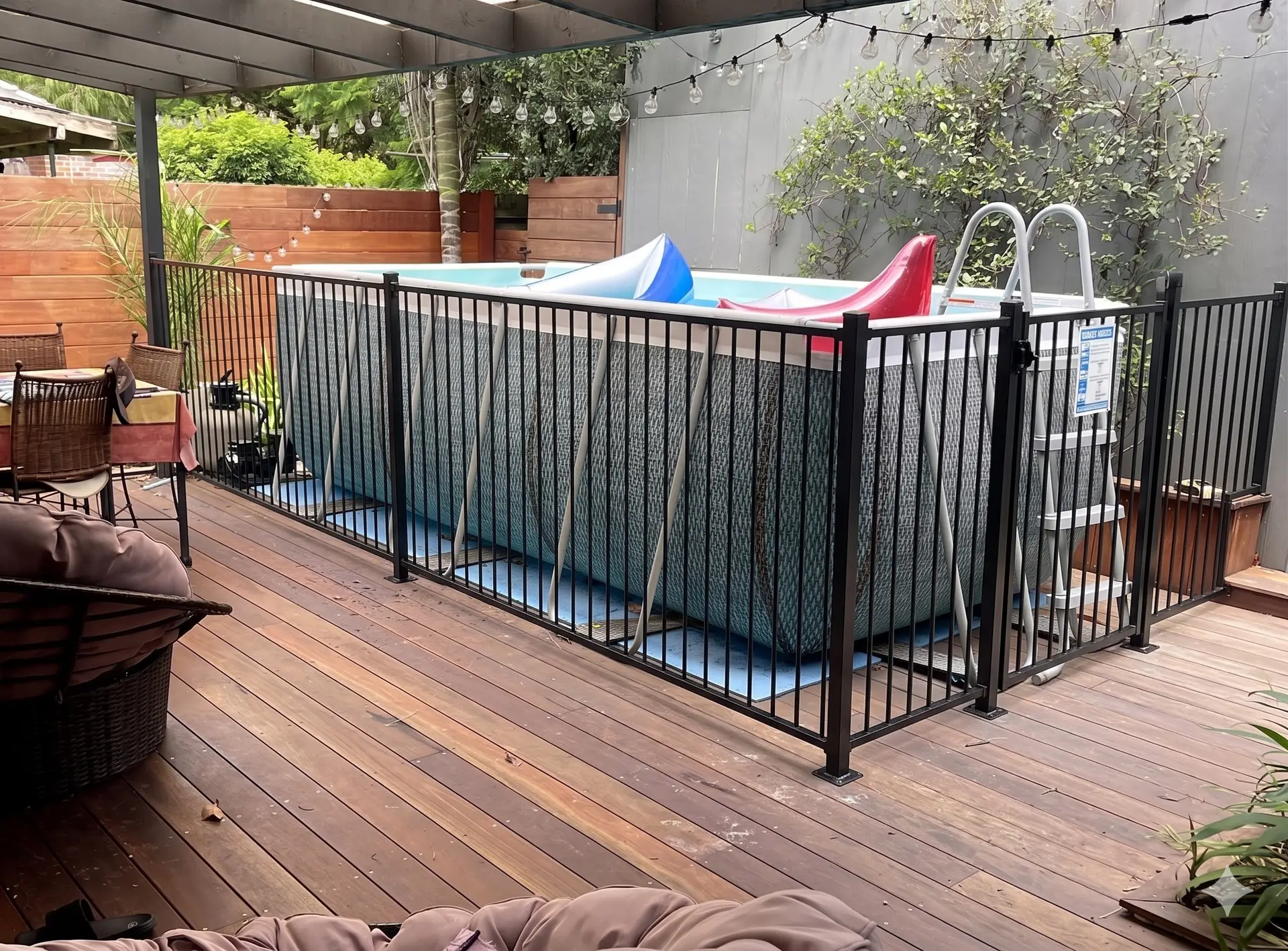 Sydney deck holding an 11 cubic metre family pool, built by The Decksmith