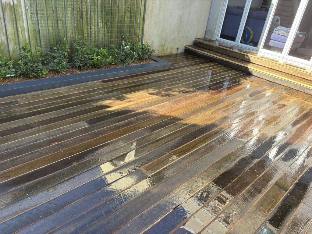 Finished Irondeck composite deck on a Bondi Junction job by The Decksmith