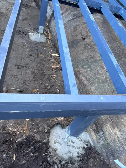 Footing detail, Vaucluse deck rebuild, signed and dated in concrete