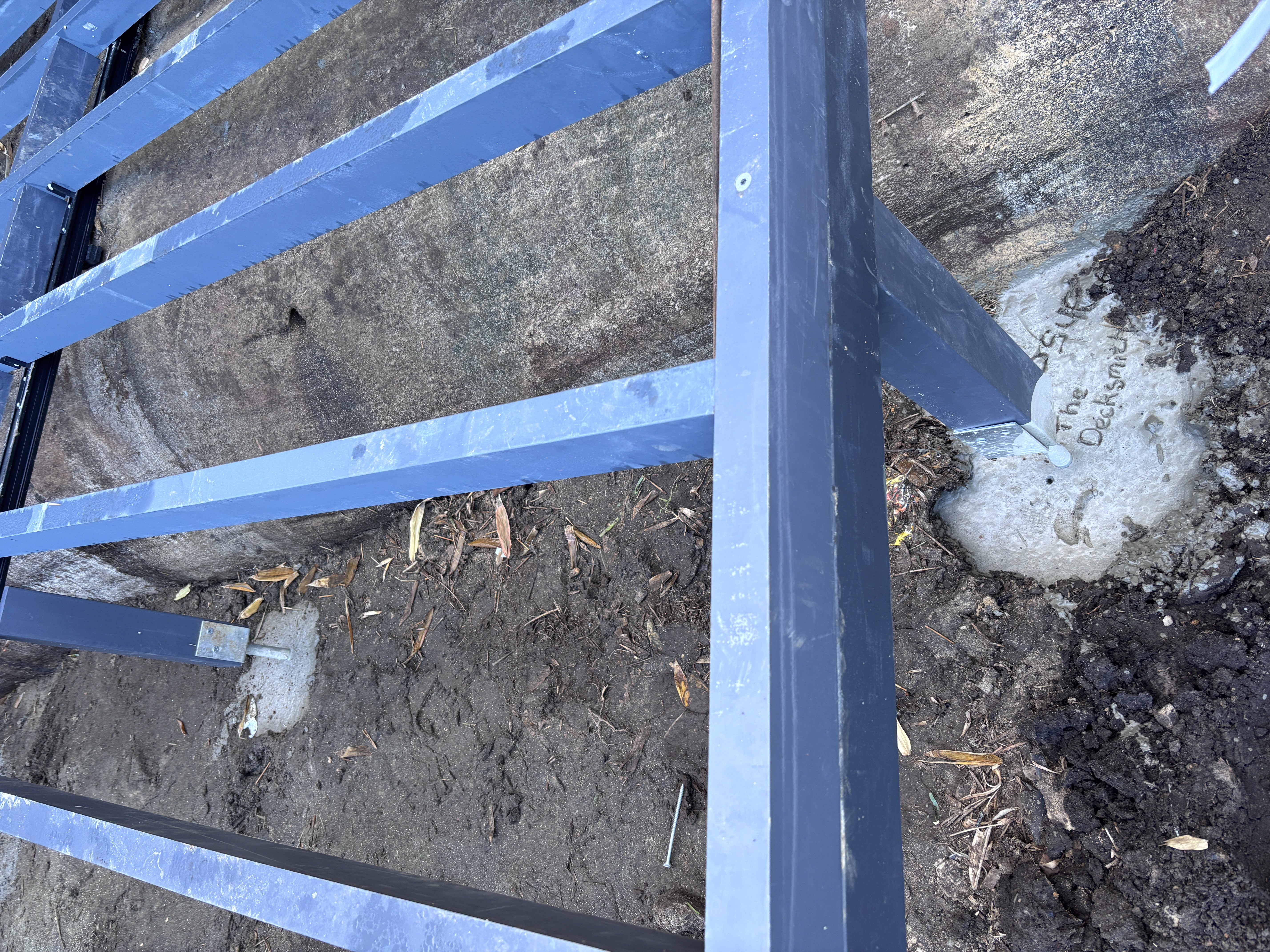 Footing detail, Vaucluse deck rebuild, signed and dated in concrete