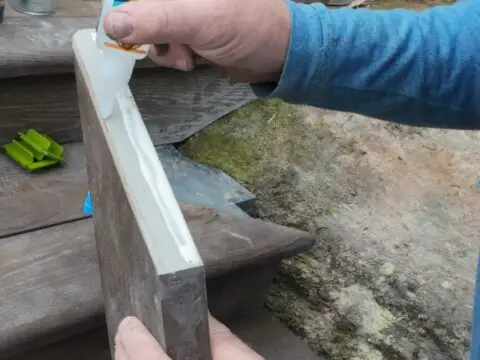Silicone sealant applied to joinery detail, Vaucluse deck build