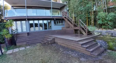 Finished Millboard Antique Oak deck, Vaucluse, wide view