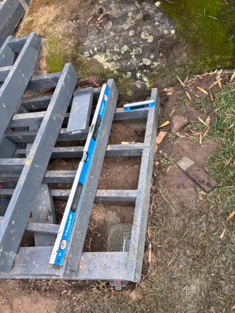 Deck frame levels checked to 0.00 degrees before decking, Vaucluse