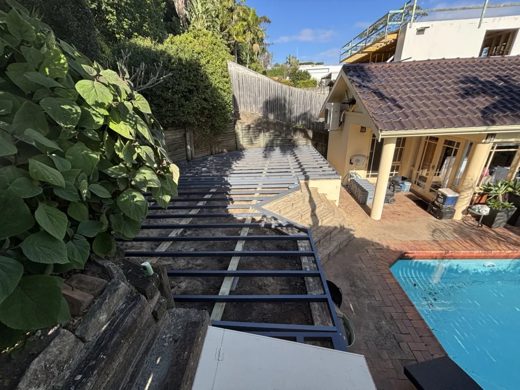 LowDeck H4 subframe being installed on the Double Bay deck