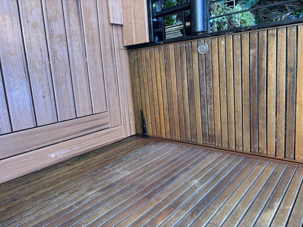 Double herringbone picture frame detail at reset garden gate, Neutral Bay