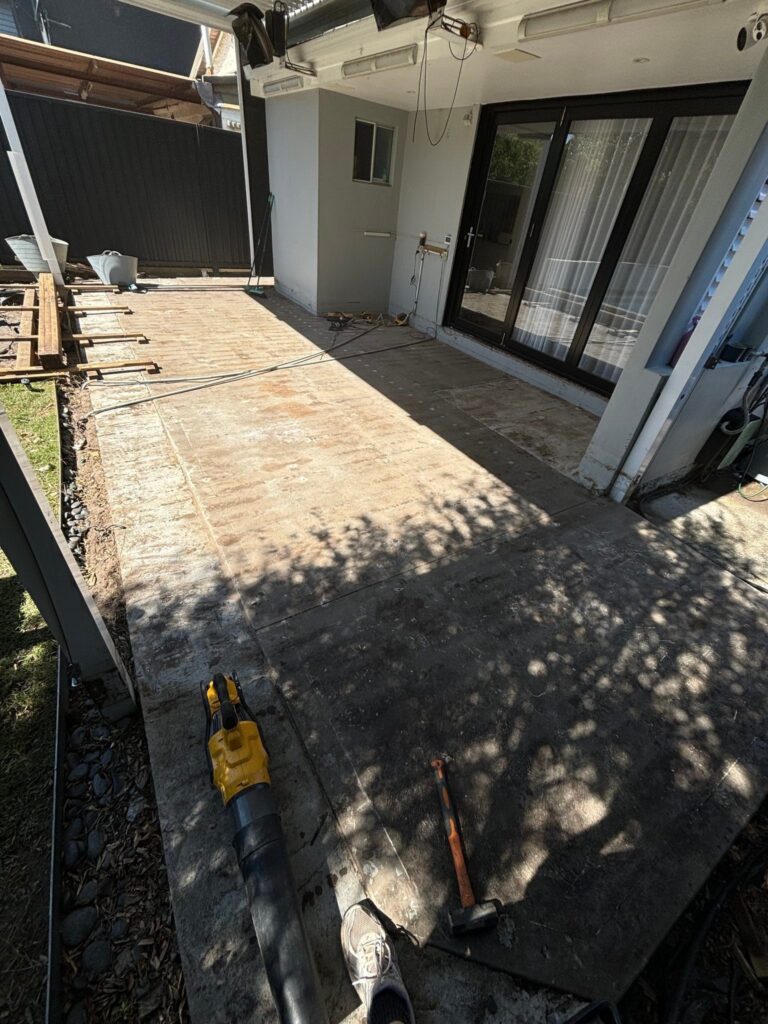 Demo done — I love a clean slate — Kingsford pool deck rebuild
