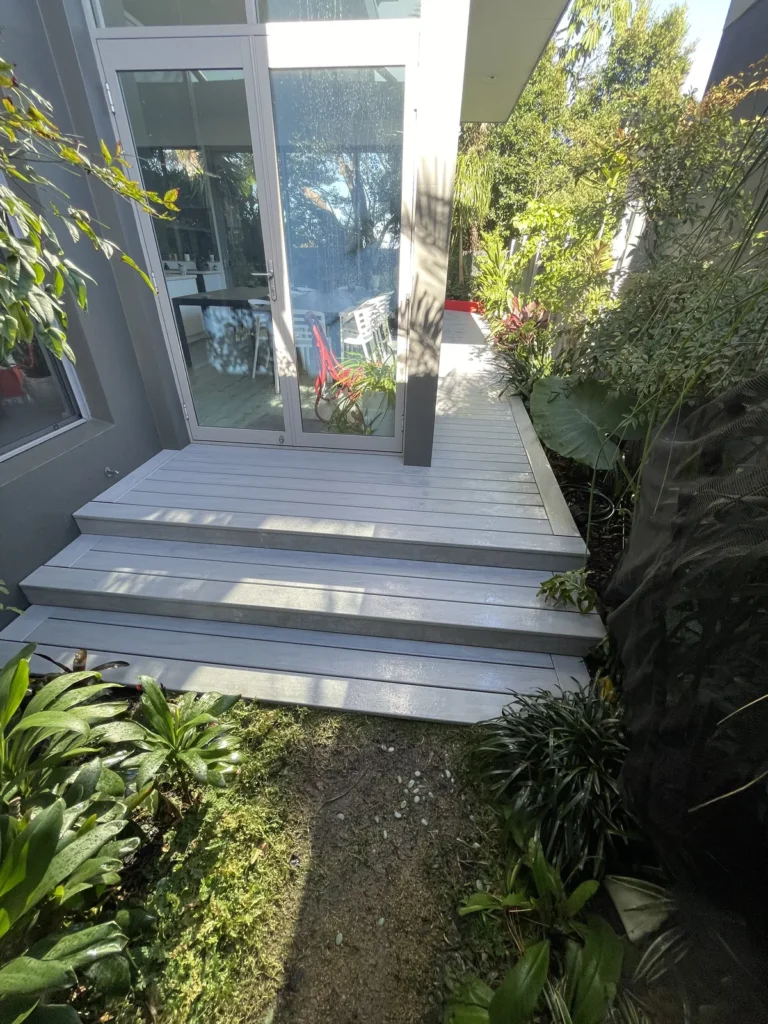 Finished Trex Lineage steps in Rainier at Kyogle Street Maroubra with even risers
