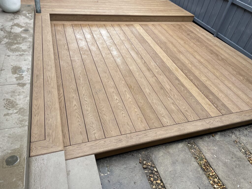 Mitred picture-frame border detail on a Millboard low deck in Matraville