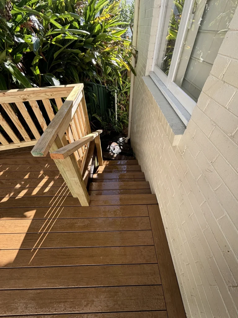 Finished steps from above after rebuild, Neutral Bay