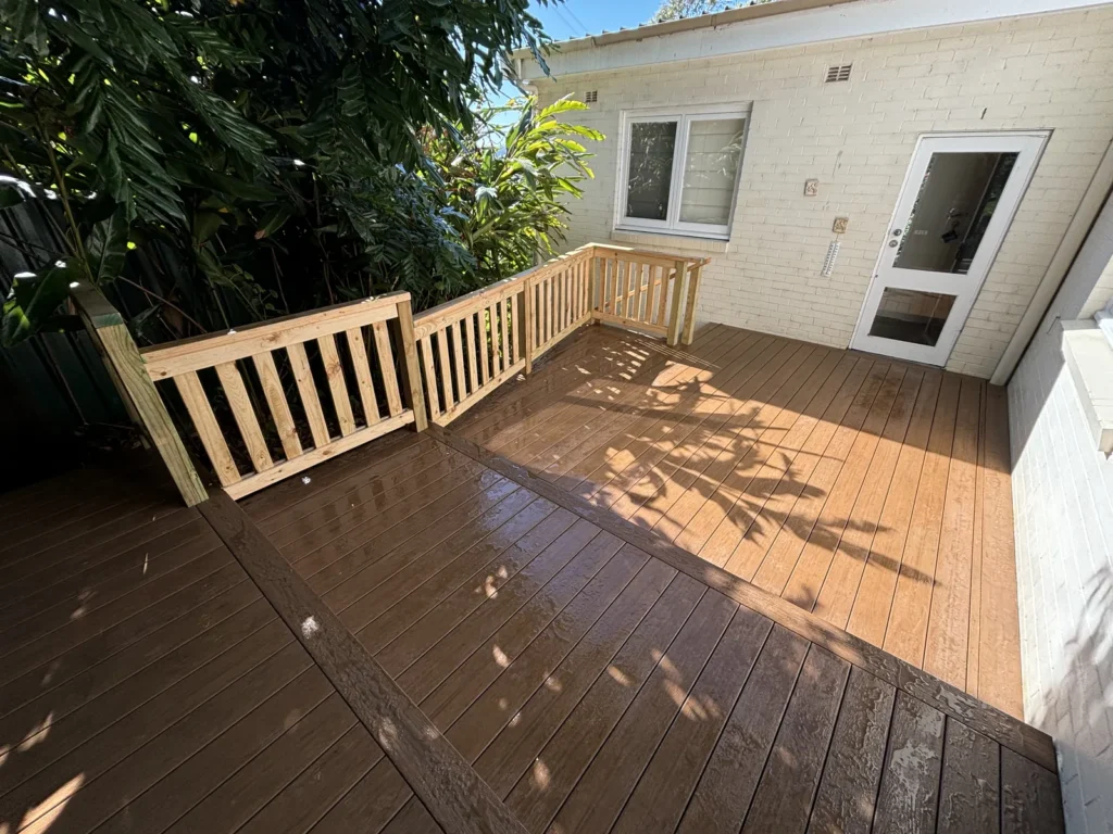 Treated pine balustrade finished in Cutek Oil to silver off, Neutral Bay