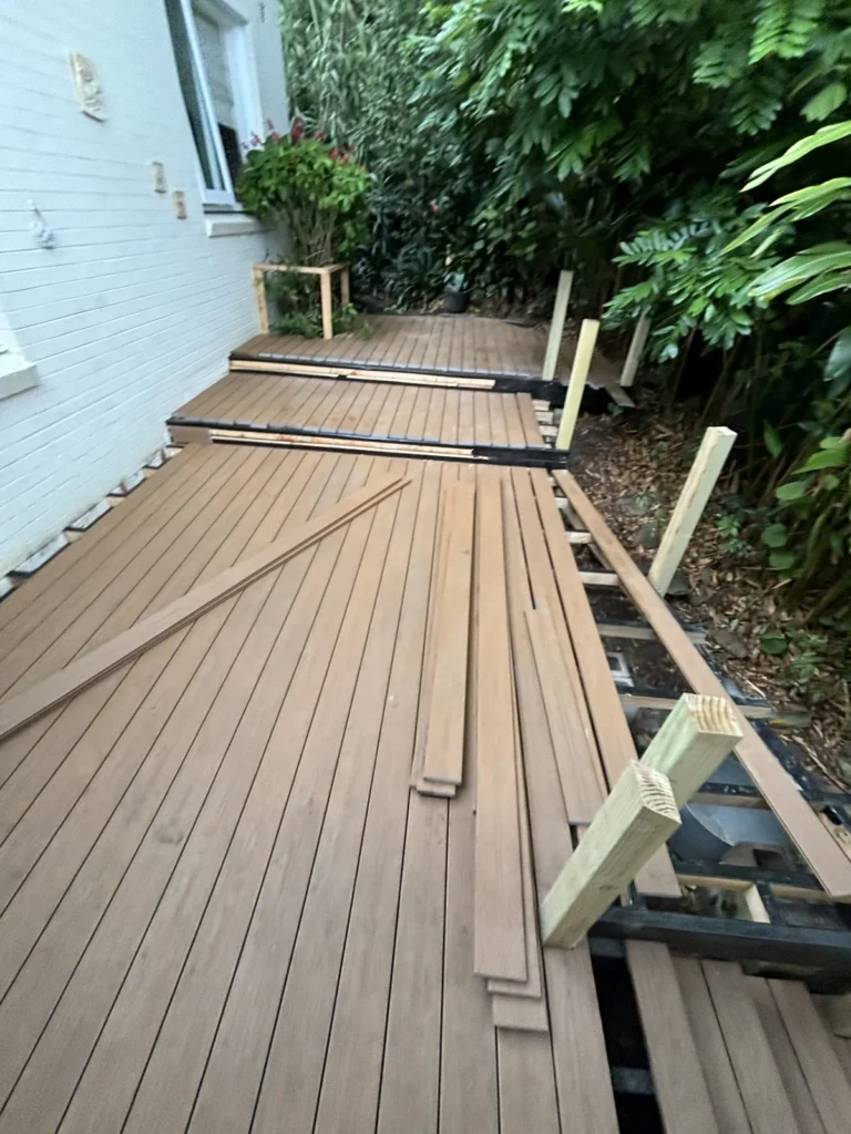 WoodEvo Advanced Oak boards laid out ready for trimming, Neutral Bay